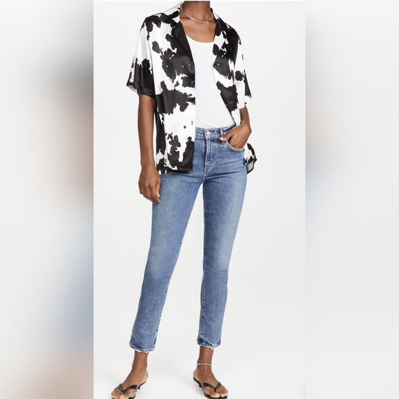 AGOLDE Toni midrise straight jeans in dime color size 25 - Picture 4 of 15